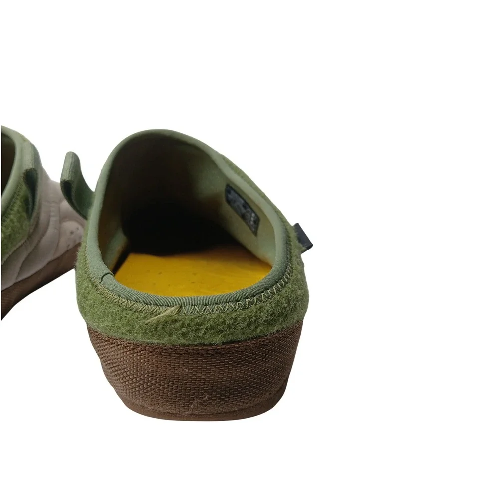 Teva ReEmber Terrain Mens 11 Tan Green Quilted Slip On Camping Mules 1129596